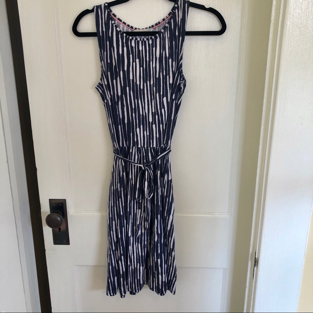 Boden Womens Sleeveless Dress Tie Waist Size 8